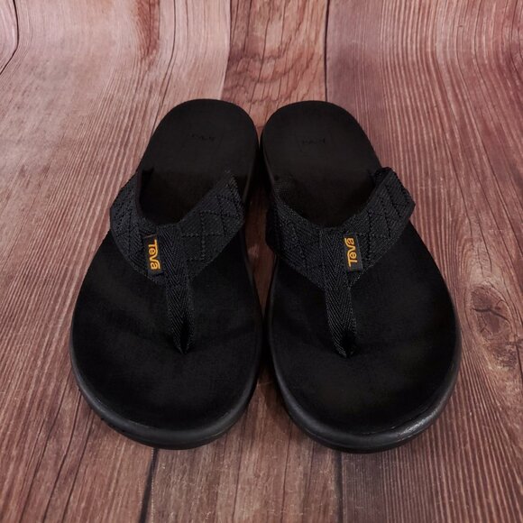 Teva Voya Womens Size 8 Black Foam Thong Flip Flops Sandals Beach 1019040 - Picture 5 of 15
